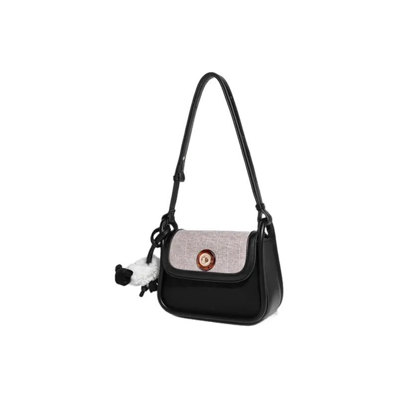 DALO PU Shoulder Bag, Crossbody Bag Women's Brown/Black-3