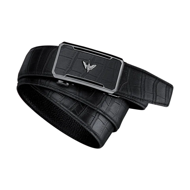 WilliamPOLO Men's Brand Authentic Belt Business Casual Leather Belts Men's Width  3.5cm-2