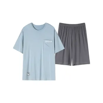 The Story Of The Flower Season Pajama Set Men's Light Blue