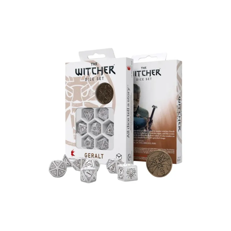 Q WORKSHOP The Witcher Dice Set. Geralt   The White Wolf Board Games-0