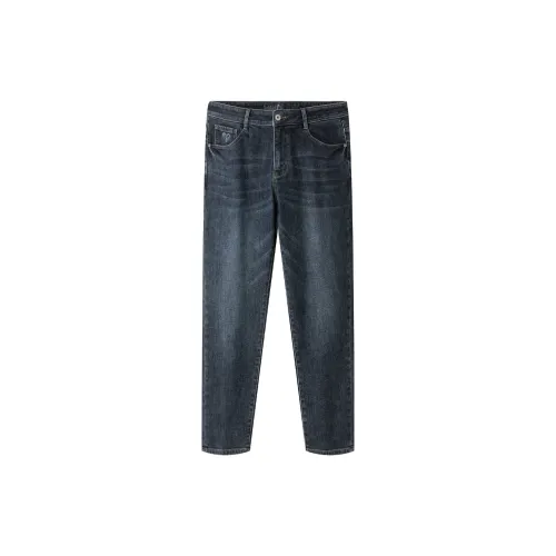 HLA Jeans Men Blue-gray Ombre Deep 8E