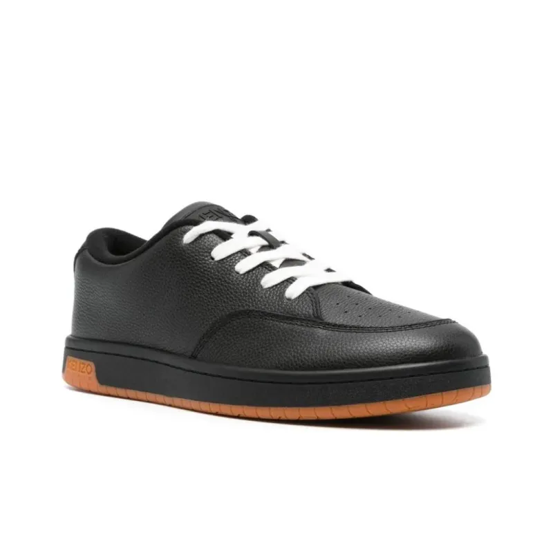 KENZO-Dome Grained Leather Sneakers-1