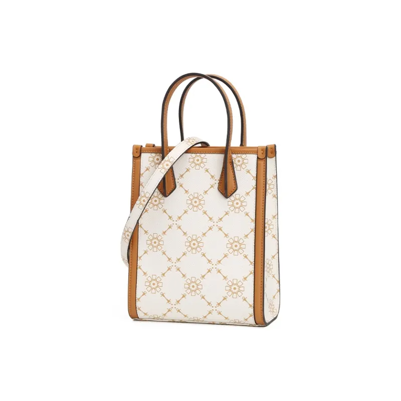 Why PVC Handbag, Shoulder Bag, Crossbody Bag Small Size Women's Coffee/White-5