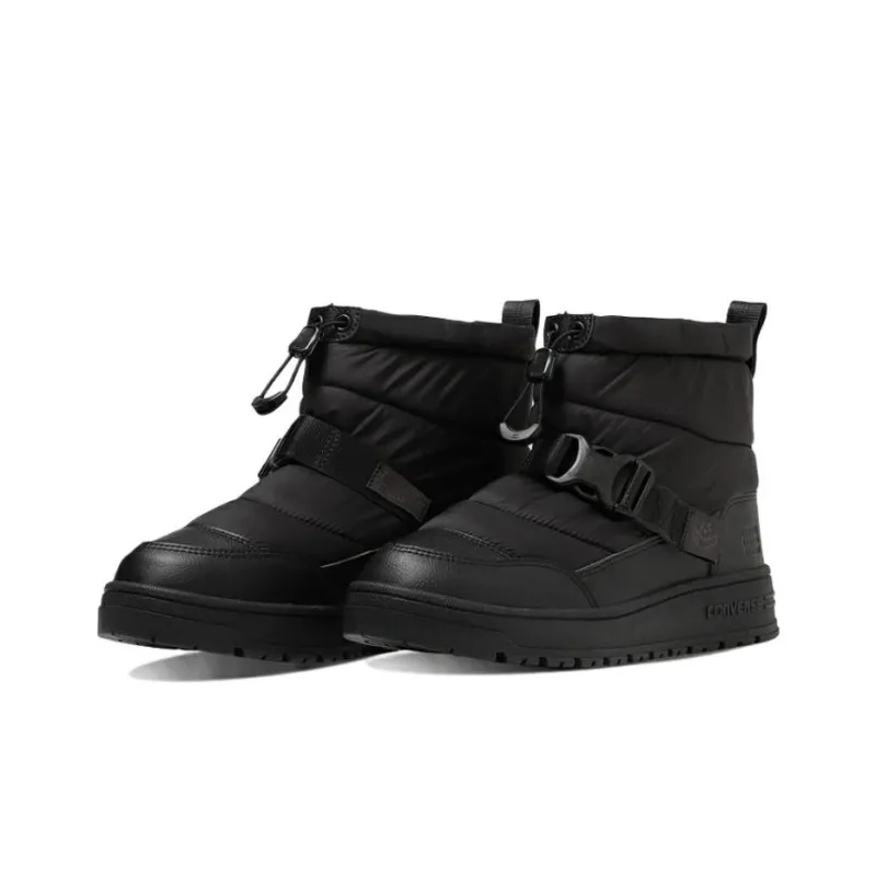 Converse Bot Cp Wt Thermal Abrasion Resistant Cushioning Crew Snow Boots Unisex Black-2