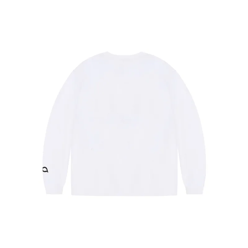 BIPOLAR Long Sleeved T Shirt Unisex White/Dark Gray/Black/Pink/Light Yellow/Light Blue/Light Green-1