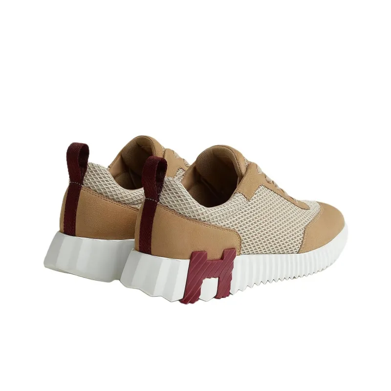 HERMES Bouncing Low-Top Casual Shoes Women's Earth Brown-3