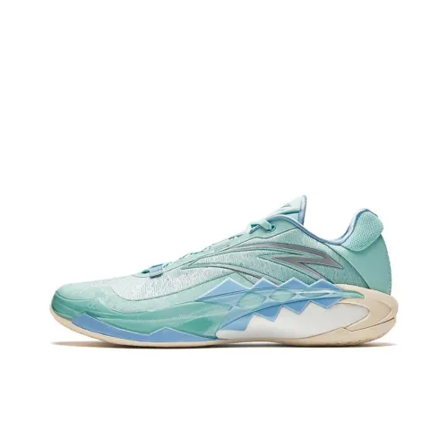 ANTA Basketball Shoes Men Low-Top Frost Green/Ultra Hydro Blue