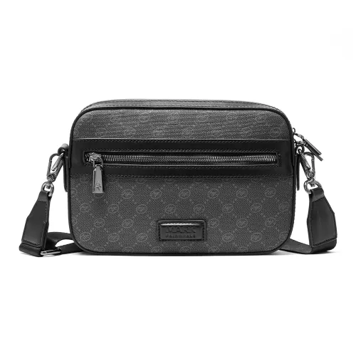 FAIRWHALE PVC Small Square Bag, Camera Bag, Crossbody Bag Regular Unisex Black