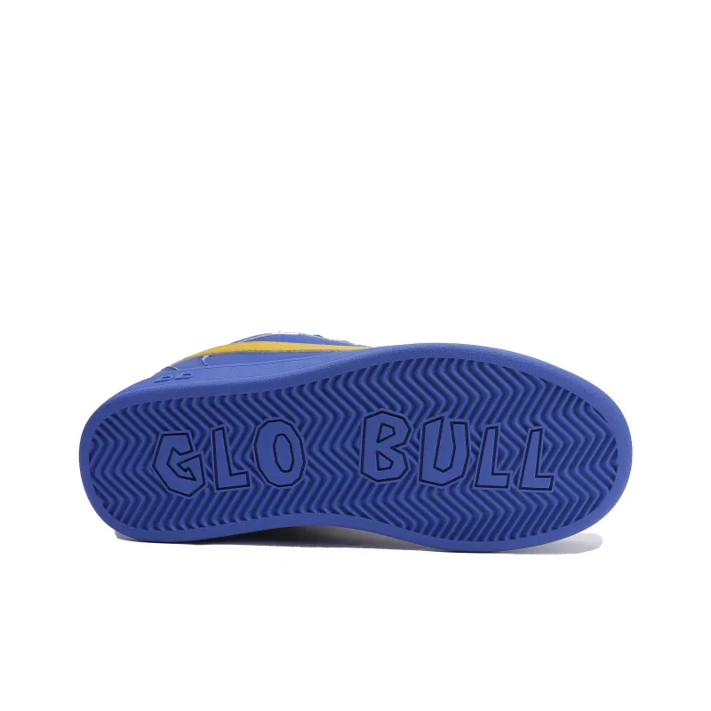 GLO BULL Skateboard Shoes Unisex Low Top Royal Blue Yellow-5