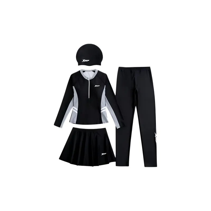 XTEP Swimming Sets Polyester, Polyamide, Elastane Beach, Hot Spring, Swimming Pool, Seaside Women's Black-0