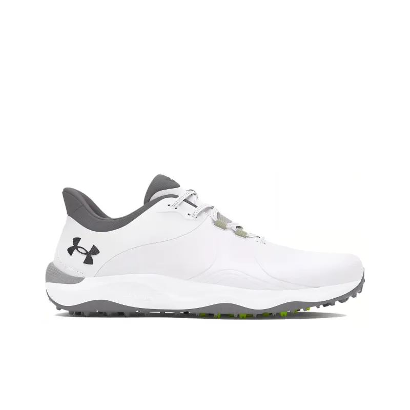 Under Armour Drive Pro Spikeless Golf Wide 'White Metallic Gun Metal'-1
