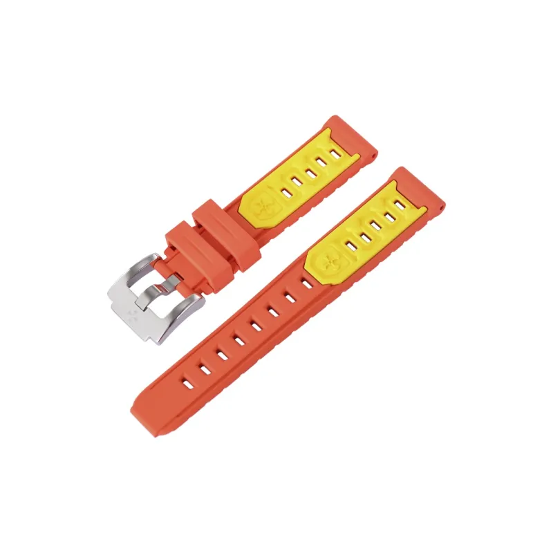 VAGENARI Water Resistant Rubber Strap Flat Head Rubber Band Engine Collection 20MM Watch Band Unisex-4