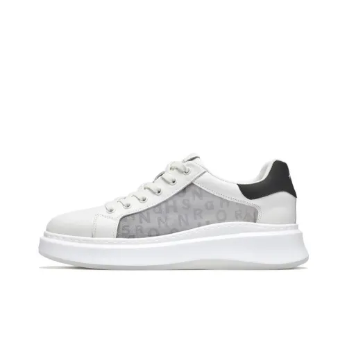 HARSON Skateboard Shoes Men Low-Top White