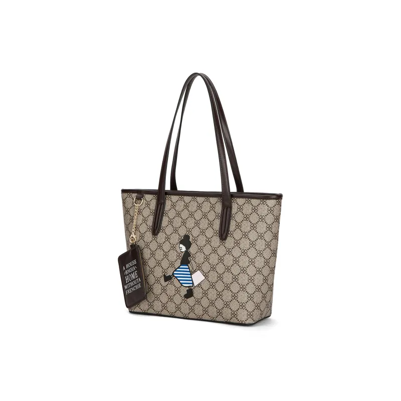 CORALDAISY Synthetic Leather Shoulder Bag Tote Regular Women's Multicolor-3