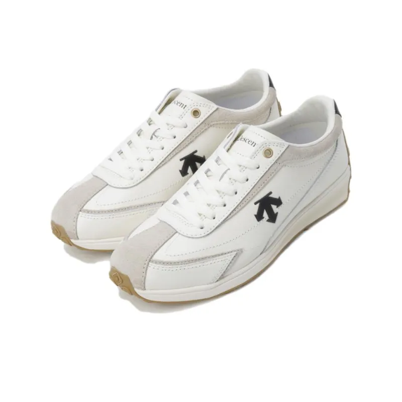 DESCENTE Cron Racer Anti Slip And Wear Resistant Breathable Low Top Casual Shoes Unisex Beige-1