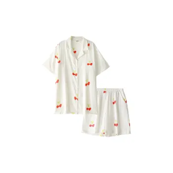 Wabi Town Pajama Set For Spring And Summer Women's White