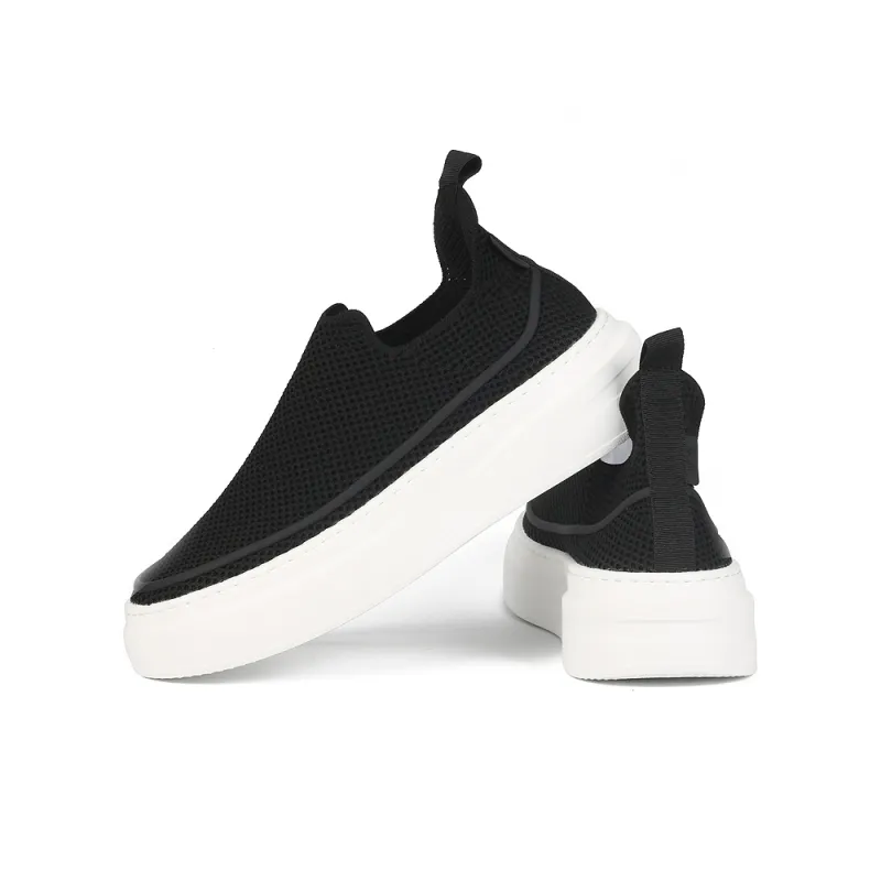 Thai Points Durable Breathable Moisture Wicking Lightweight Low Top Casual Shoes Men's Black-3
