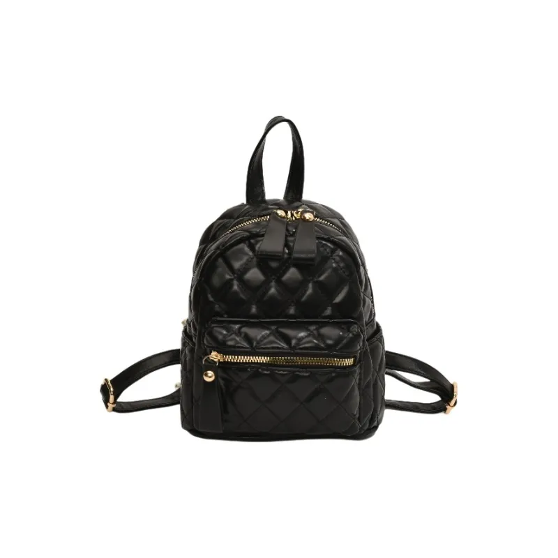 BAODIDAISHU PU Small Backpack Regular Women's White/Silver/Black-6