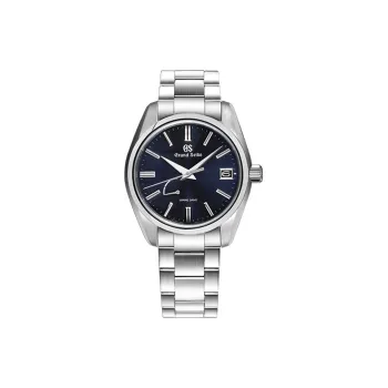 GRAND SEIKO Mechanical Movement Stainless Steel Strap Watch Men's Watches Blue Dial