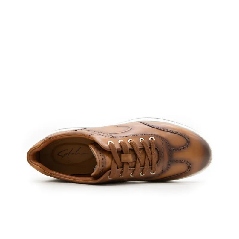 Satchi Low Top Skateboard Shoes Men's Chocolate-3