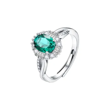 ATTAGEMS S925 Silver Colored Gemstone Rings Unisex