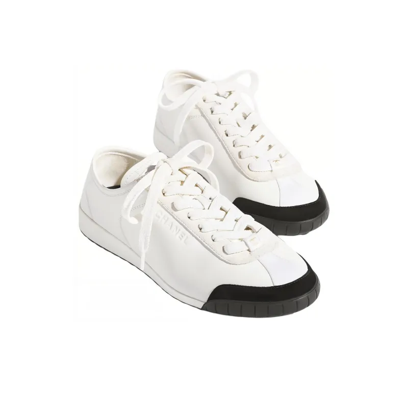 CHANEL Low-Top German Army Trainers Casual Shoes Women's White-2