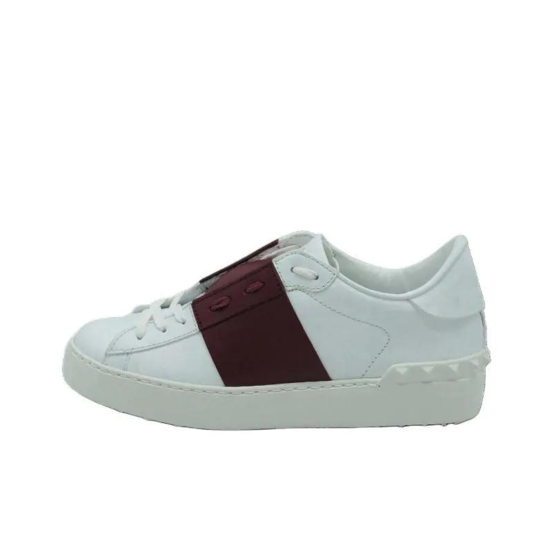 Valentino Low Top Stylish Skateboarding Shoes Women's White Brown-0