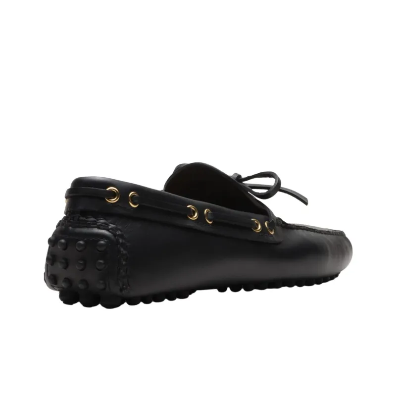 Car Shoe Lu Gommino Loafers Men's Black-3