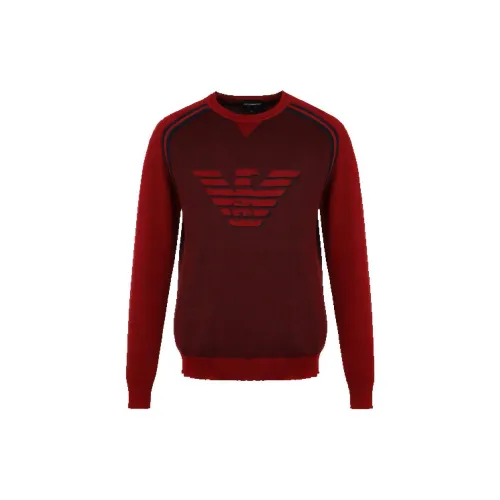 EMPORIO ARMANI Sweaters Men Burgundy