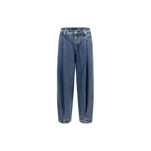 NewJnxs Jeans Unisex Washed Blue