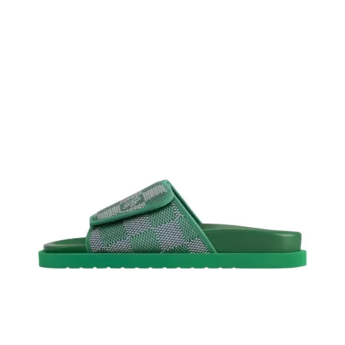 LOUIS VUITTON Miami Slide Slippers Men Green