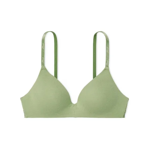 Victoria's Secret PINK WEAR EVERYWHERE LIGHTLY LINED WIRELESS BRA/ WGG Bra Women's Wild Grass Green