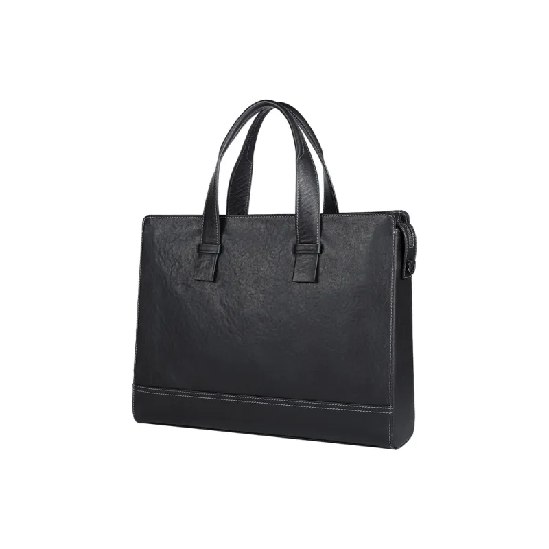 DOSRFINI Cow Leather Business Briefcase, Shoulder Bag, Crossbody Bag, Handbag Men's-4