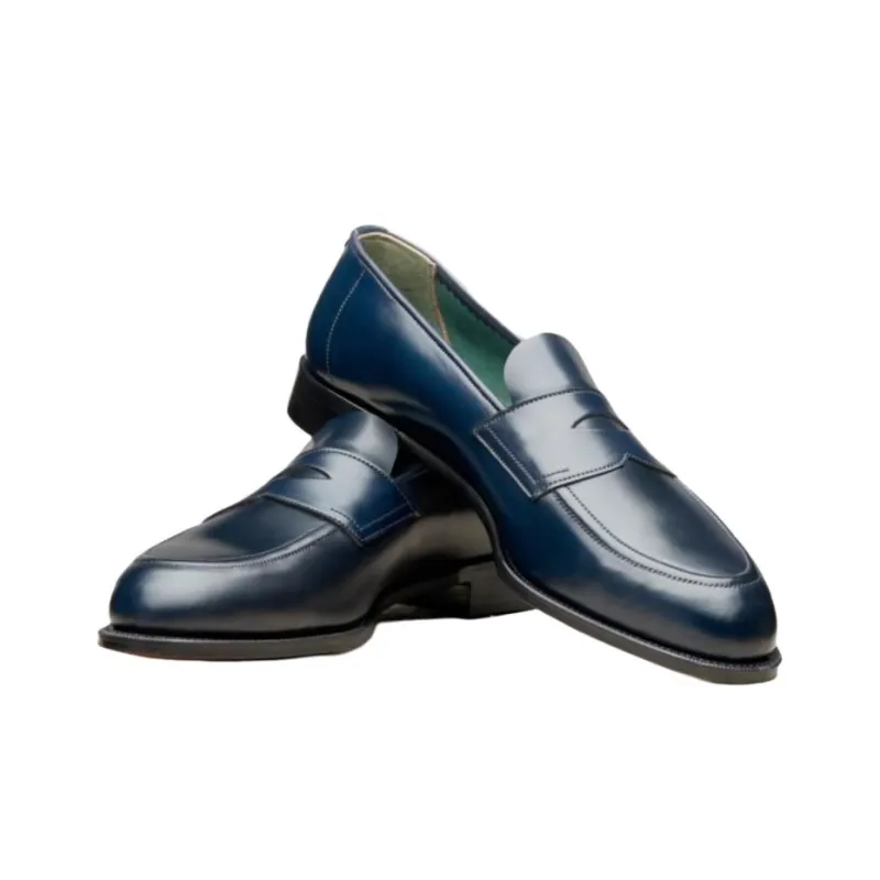 Edward Green Piccadilly Loafers Men's Marine Blue-3
