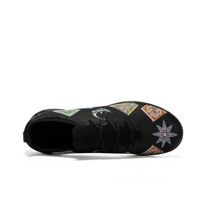 Saibi Slip Resistant, Abrasion Resistant, Waterproof Coverage Competition Training Multi Surface TF Soccer Shoes Unisex-22