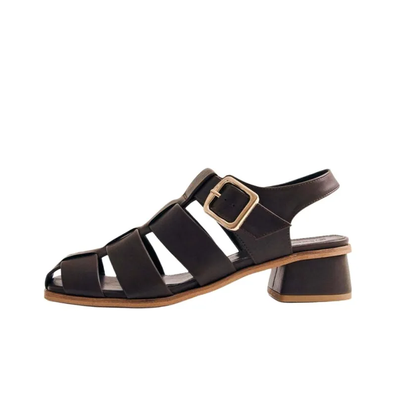 ALOHAS Leona Roman Sandals 5cm Women's Brown-0
