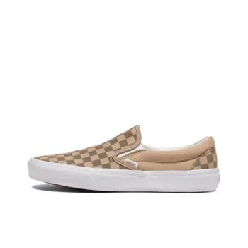 Vans Slip-on Wear-resistant And Lightweight Low-Top Canvas Shoes Unisex Brown