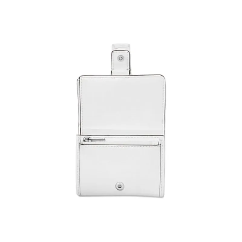 MICHAEL KORS Leather Wallet Trumpets Women's Light White-1