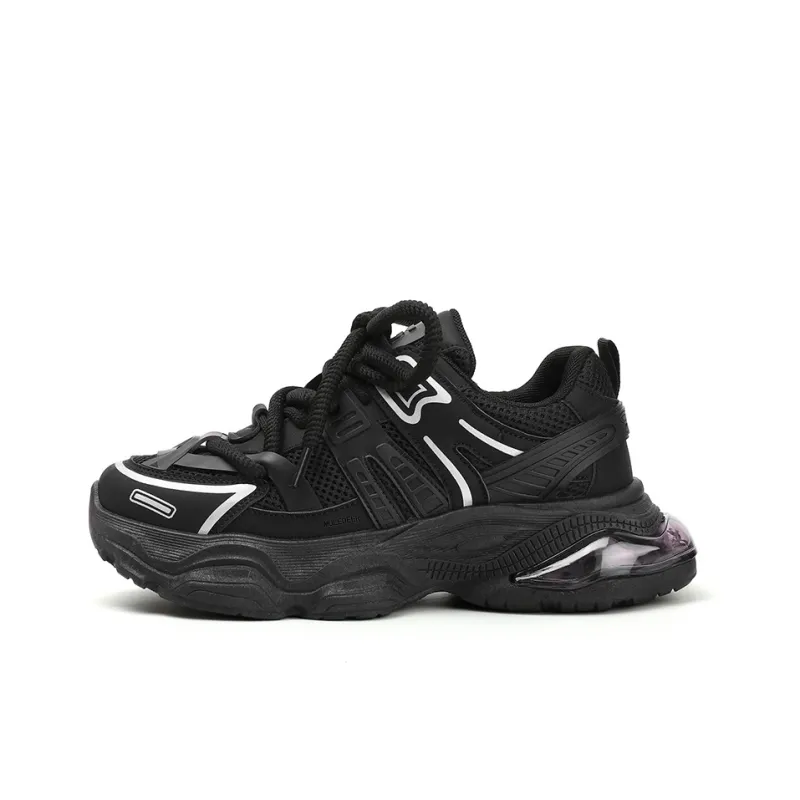 Black tailed Deer Slip Resistant, Breathable, Lightweight Low Top Chunky Sneakers Men's Gray-0