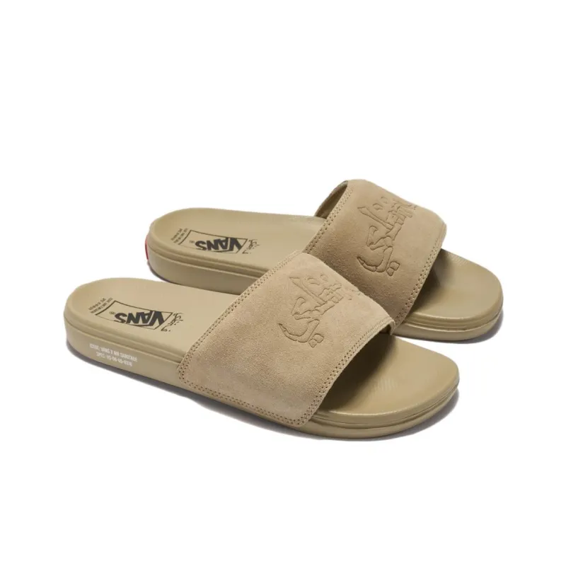 Asian Artist Collection   SBTG x Vans La Costa Slip Resistant Abrasion Resistant Slide Slippers Unisex Khaki-2