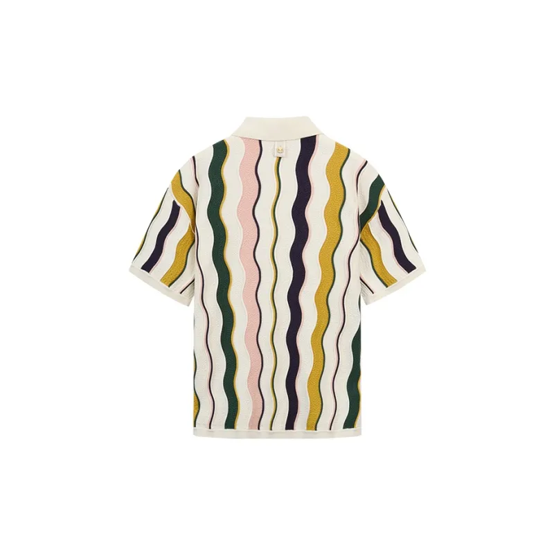 Palladium SS24 Shirt Unisex White Purple Stripes Wave-1