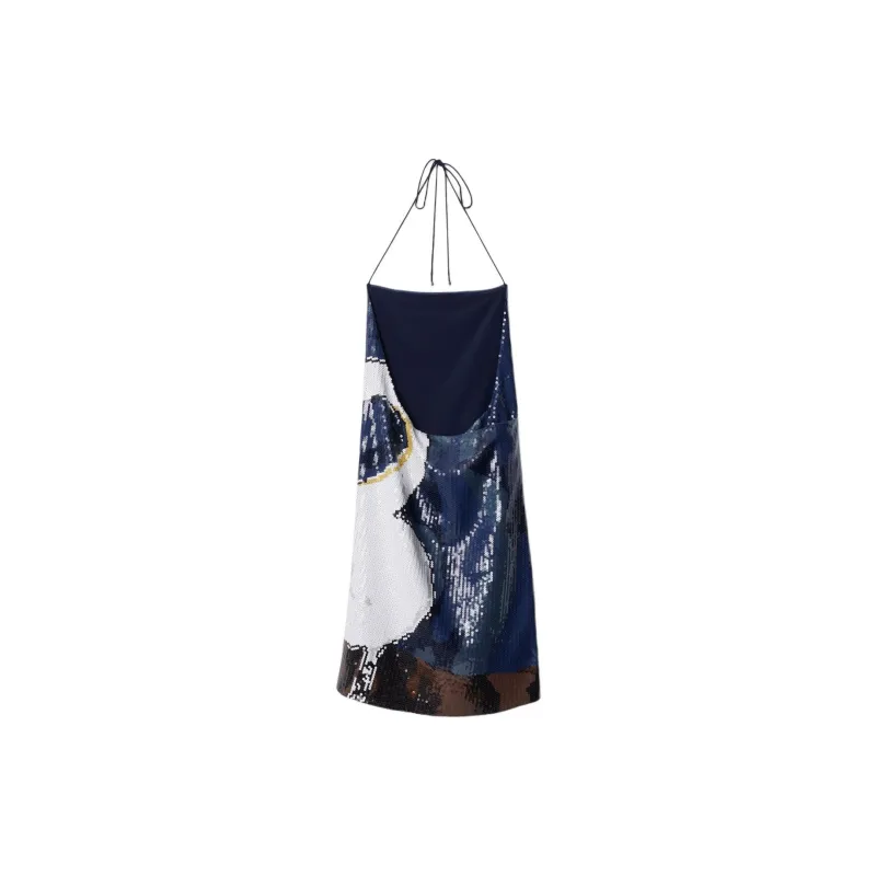 Burberry Sleeveless Dress Women's Blue-1