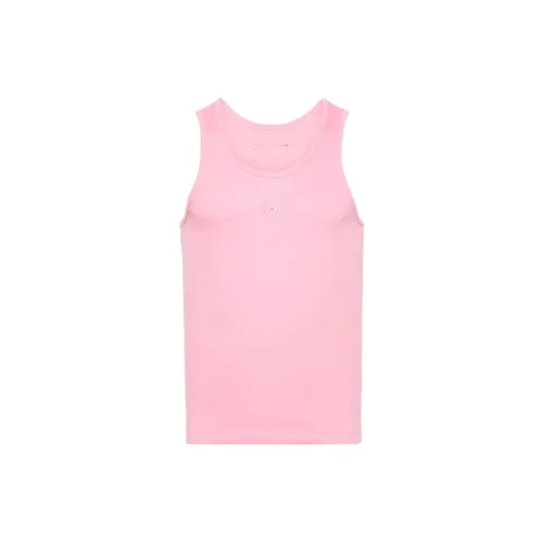 Marine Serre Tank Tops Men Rose Pink