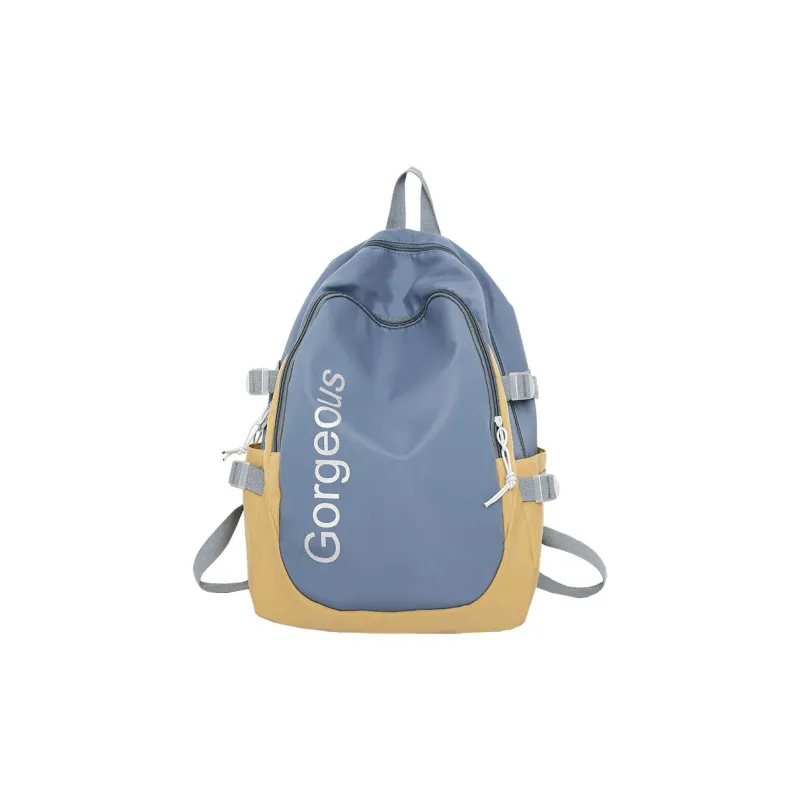GEERDUN Nylon Backpack Unisex Black/White/Blue/Pink-4