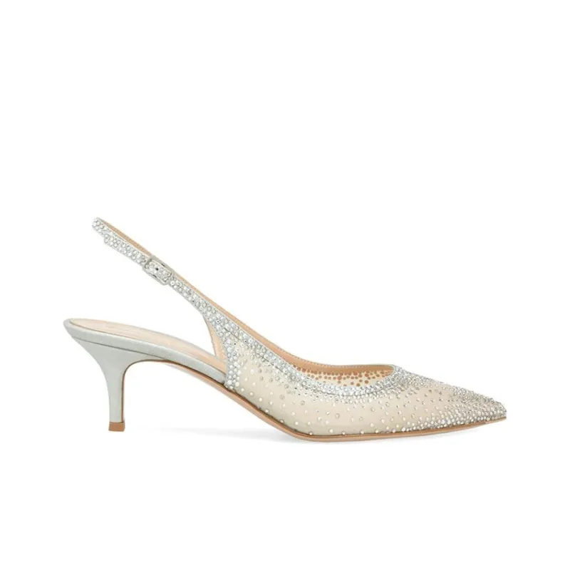 GIANVITO ROSSI Regina 55mm Slingback Pumps-1