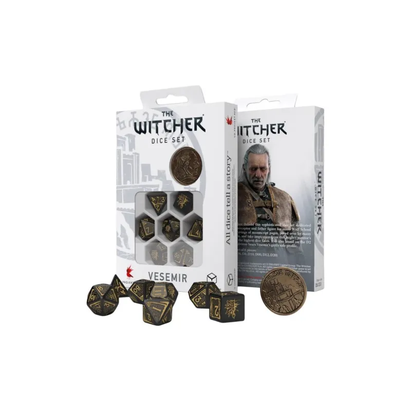 Q WORKSHOP The Witcher Dice Set. Vesemir   The Sword Master Board Games-1