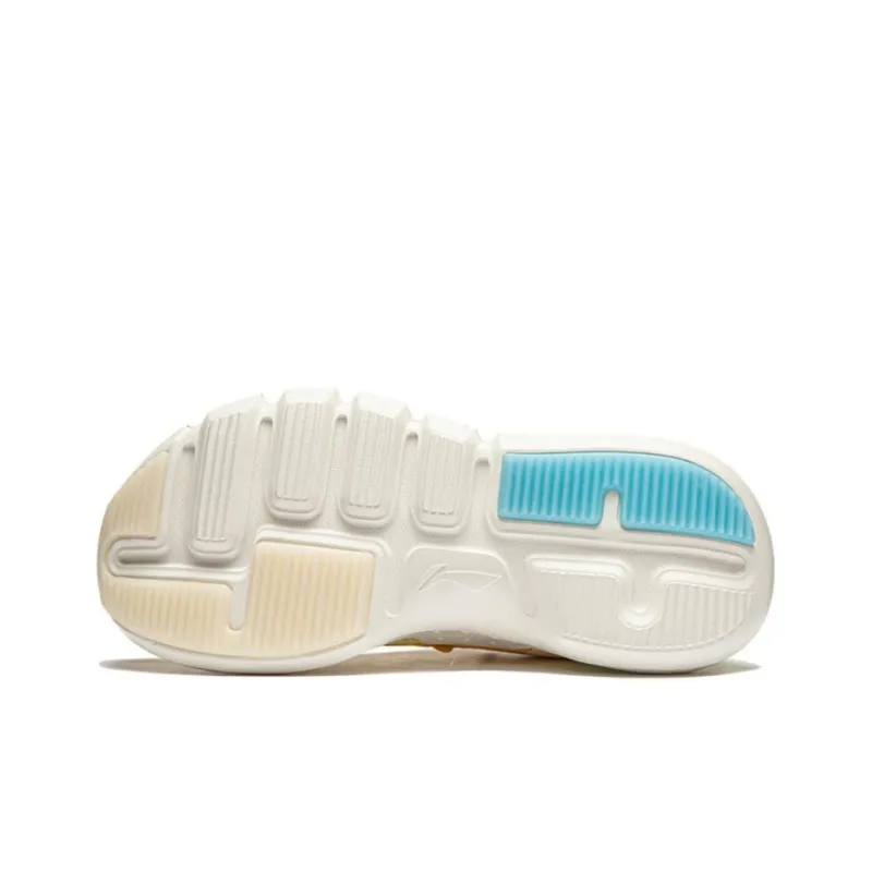 LiNing Essence 2.3 Cushioning Wear-Resistant Low-Top Casual Shoes Women's Yellow Green White-4