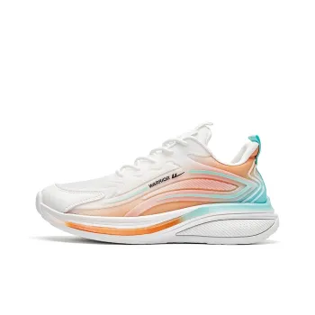 Warrior Cushioning Low Top Casual Running Shoes Men's Beige Orange Green
