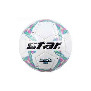 Star Size 5 Soccer PVC Machine Stitched Soccer Ball Unisex White
