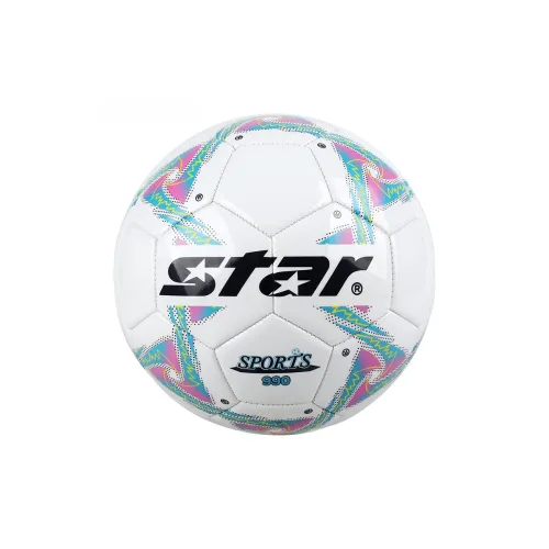 Star Size 5 Soccer PVC Machine Stitched Soccer Ball Unisex White